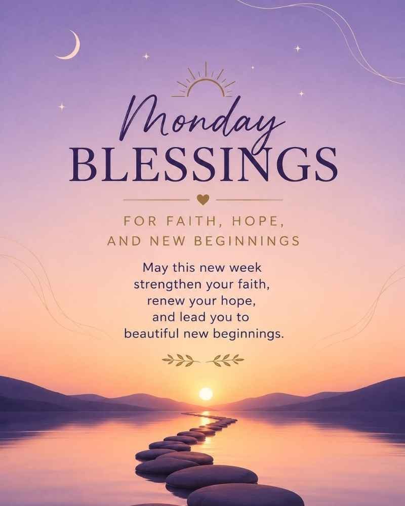 Monday Blessings for Faith, Hope, and New Beginnings