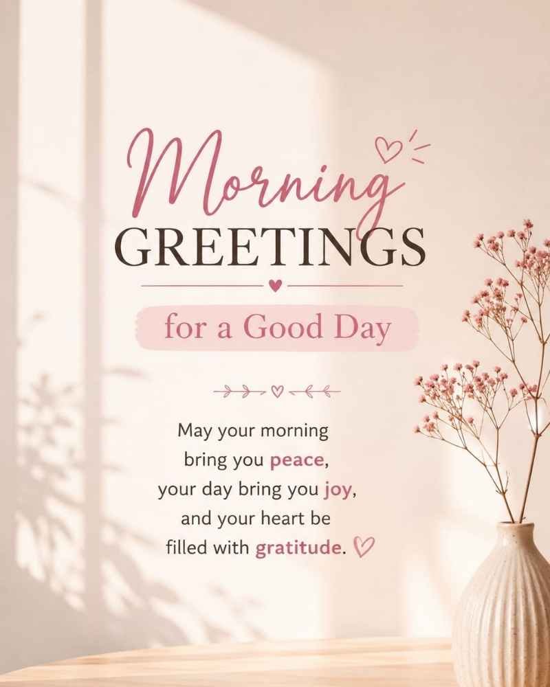 Morning Greetings for a Good Day