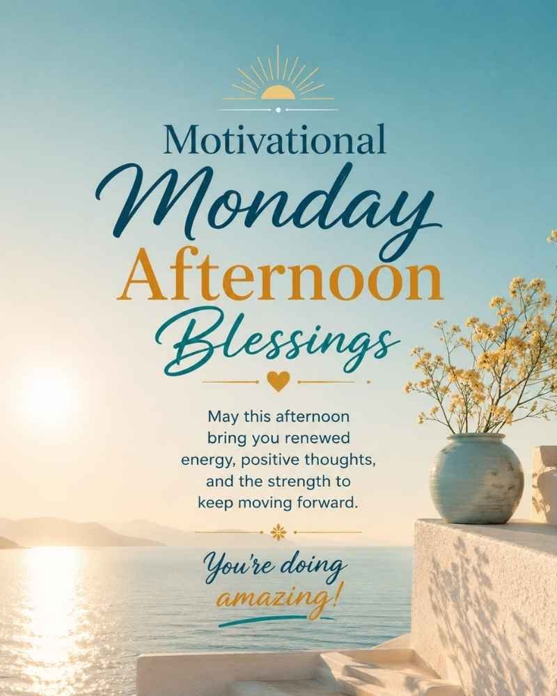 Motivational Monday Afternoon Blessings