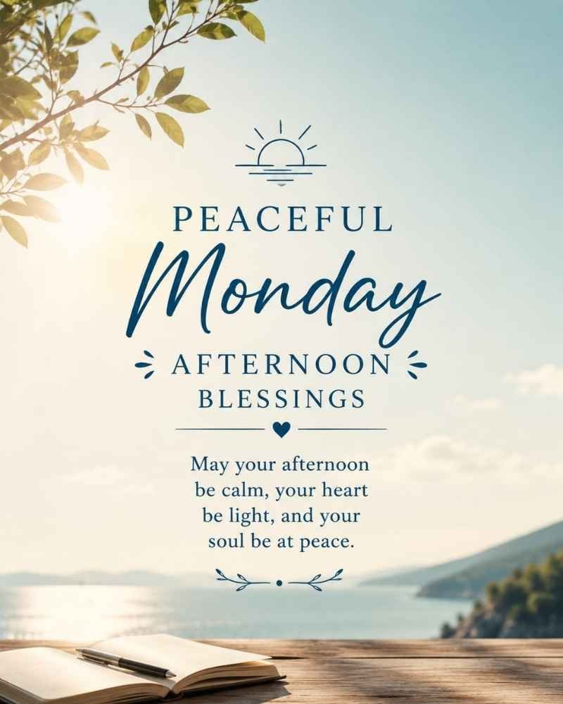 Peaceful Monday Afternoon Blessings
