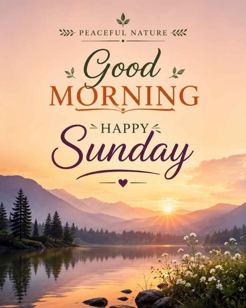 Peaceful Nature Good Morning Happy Sunday