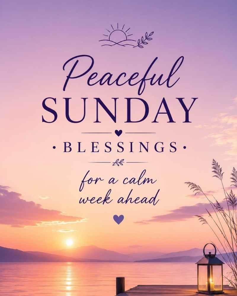 Peaceful Sunday Blessings for a Calm Week Ahead