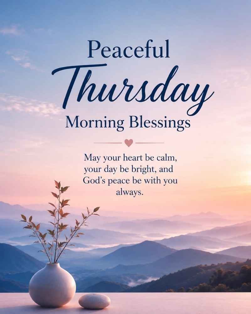 Peaceful Thursday Morning Blessings