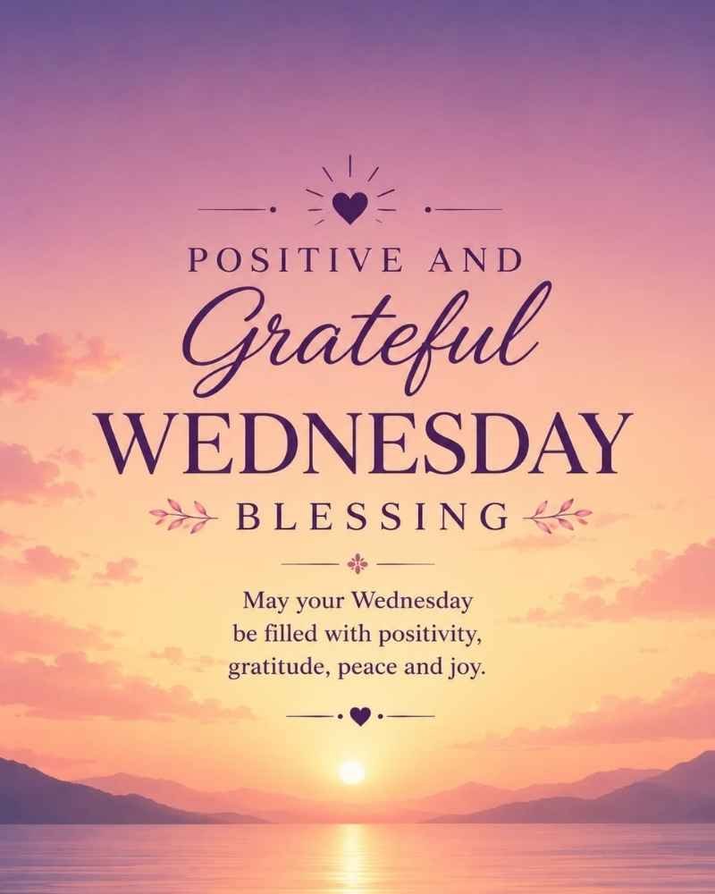 Positive and Grateful Wednesday Blessings