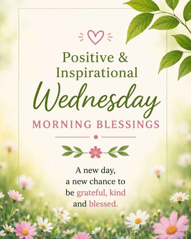 Positive and Inspirational Wednesday Morning Blessings