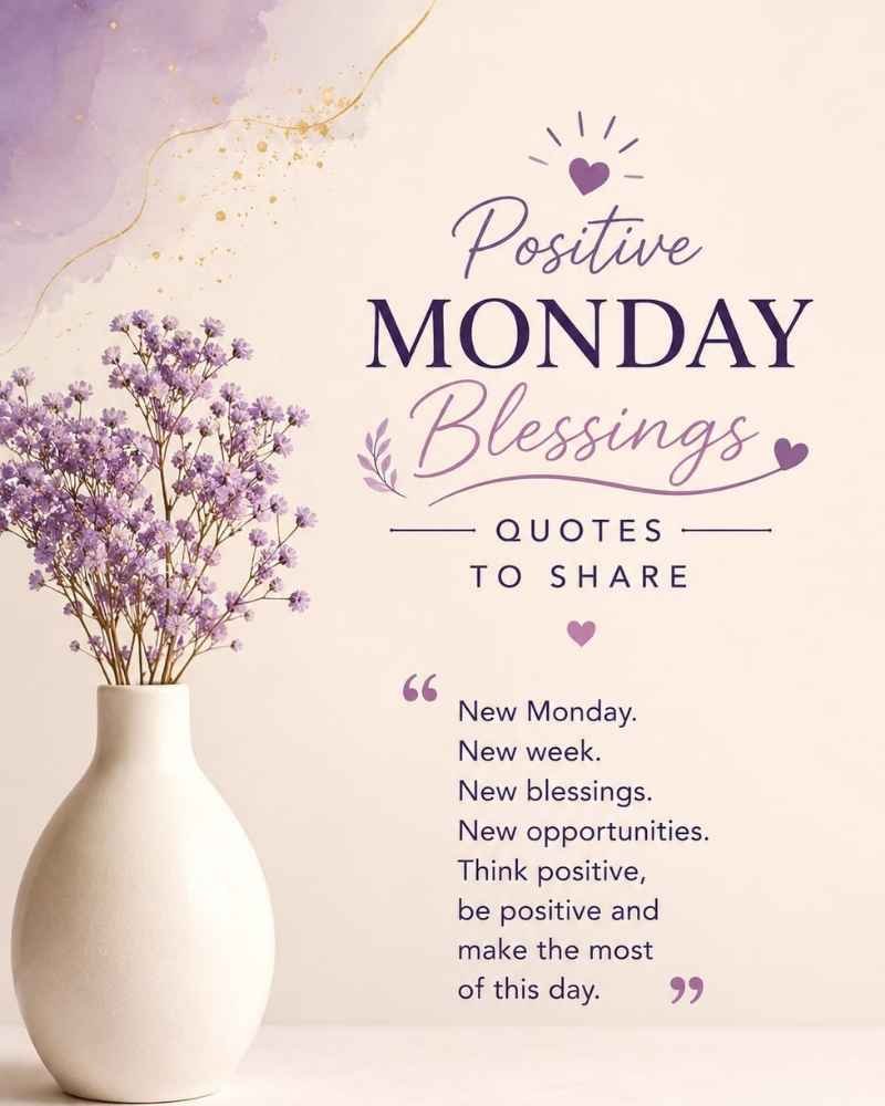 Positive Monday Blessings Quotes to Share