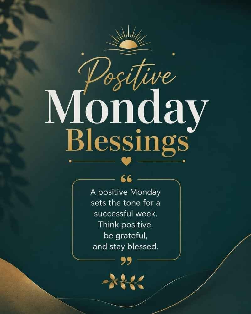 Positive Monday Blessings Quotes
