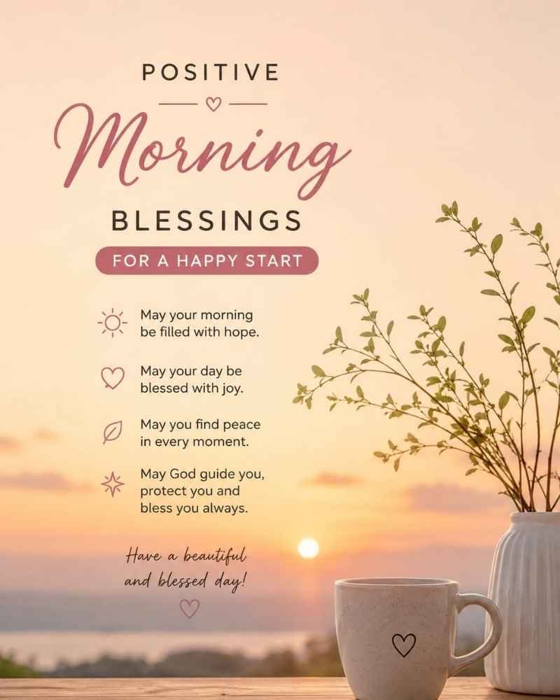 Positive Morning Blessings For A Happy Start