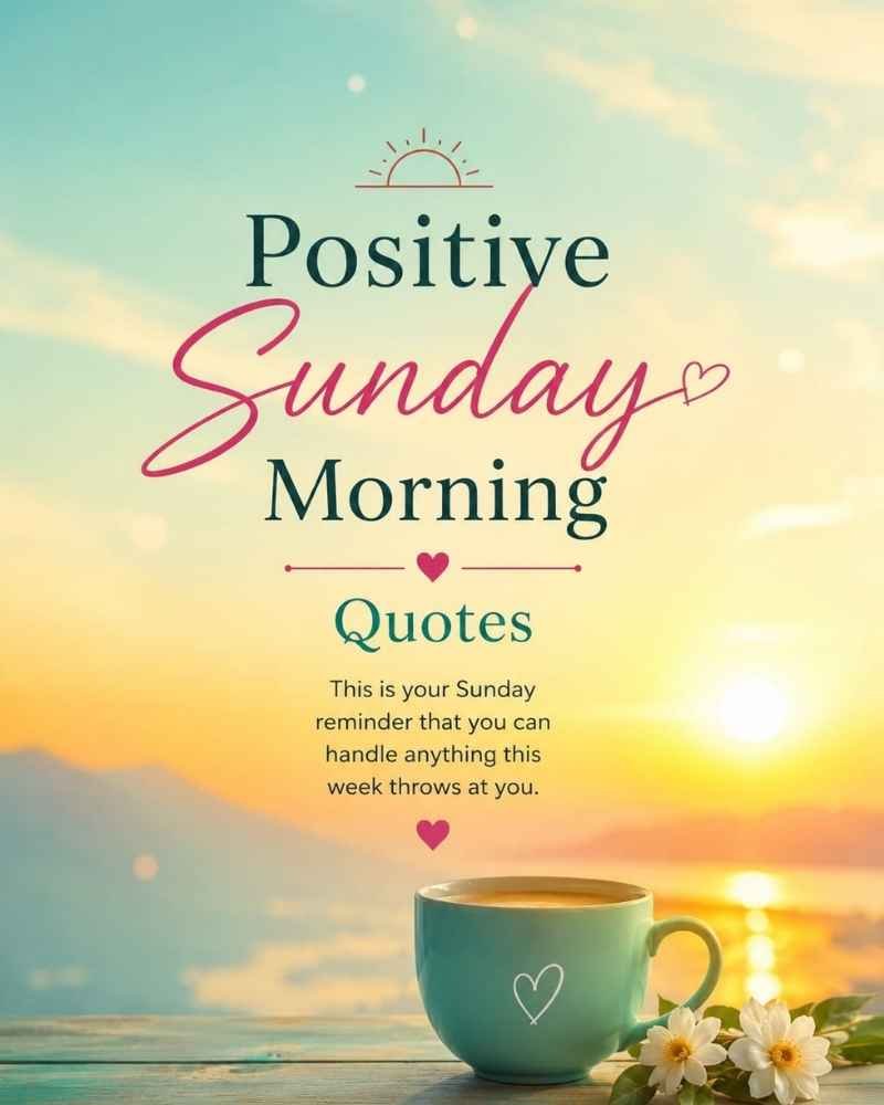 Positive Sunday Morning Quotes