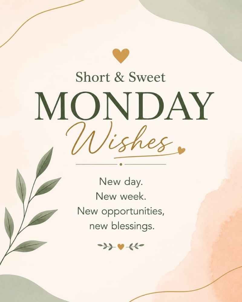 Short & Sweet Monday Wishes