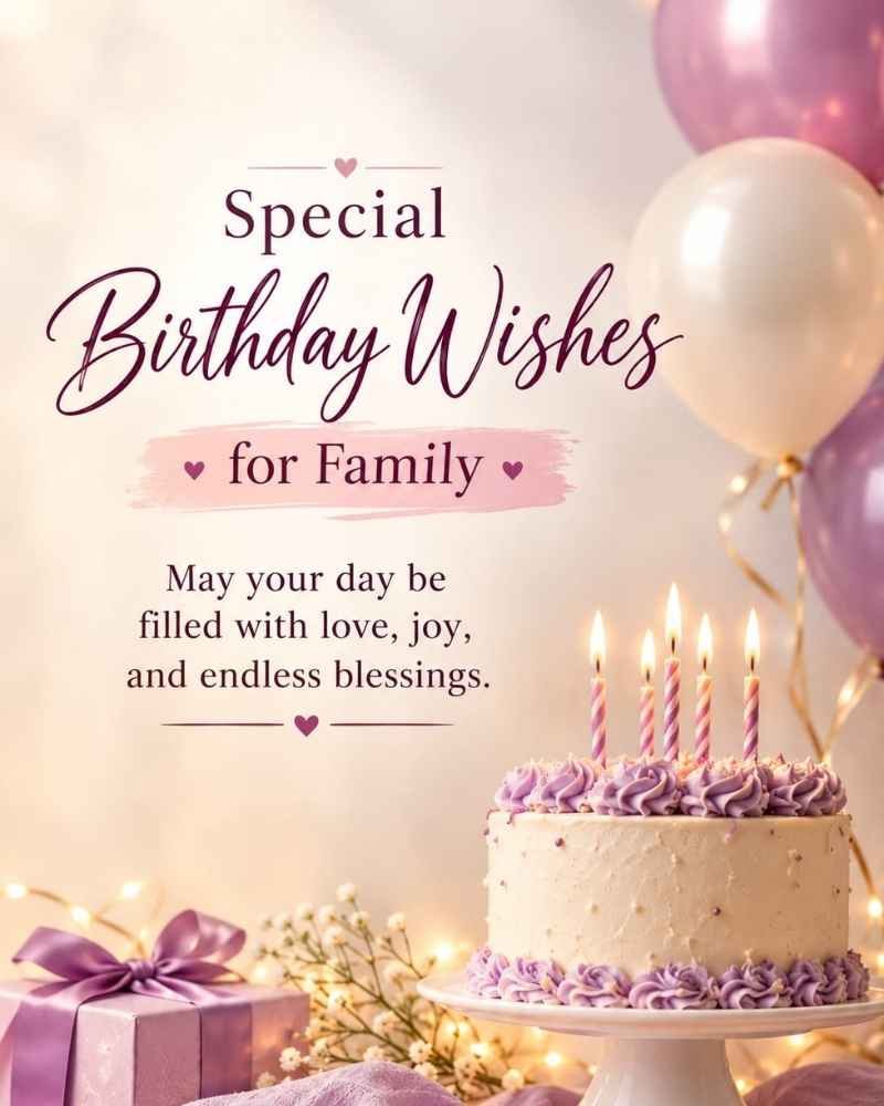 Special Birthday Wishes For Family