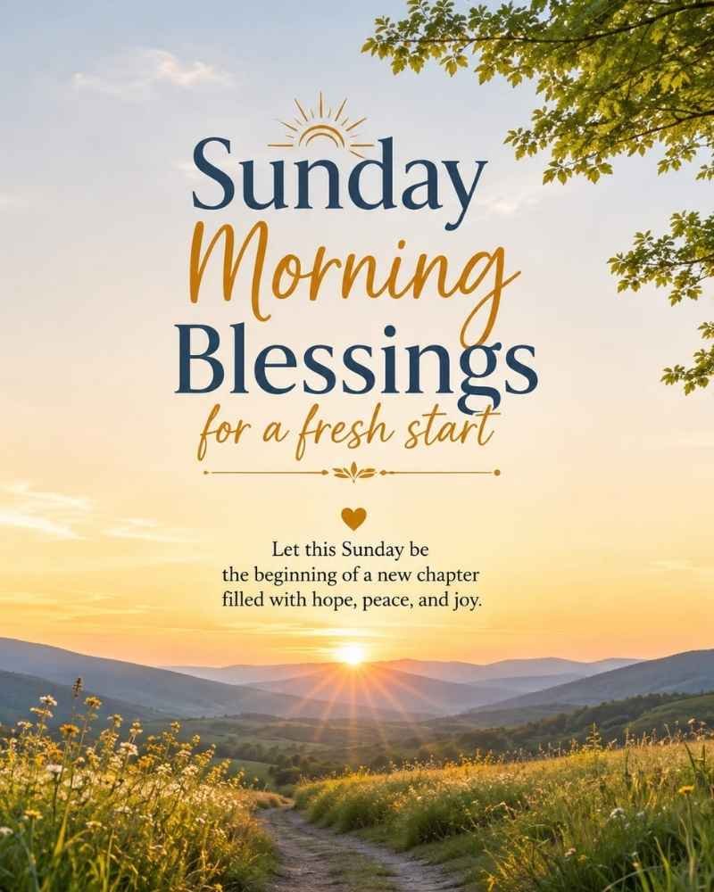 Sunday Morning Blessings for a Fresh Start