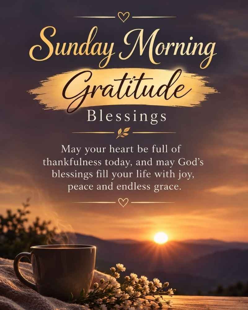 Sunday Morning Gratitude Blessings