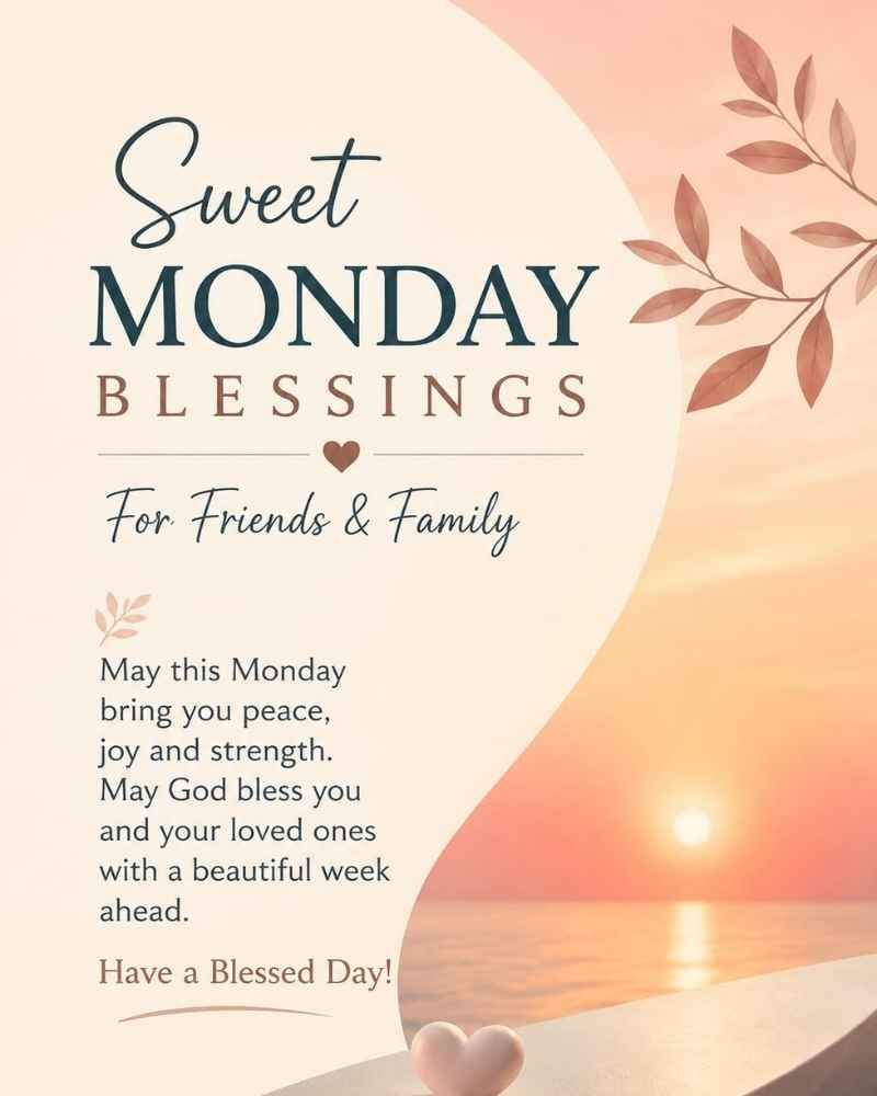 Sweet Monday Blessings for Friends and Family
