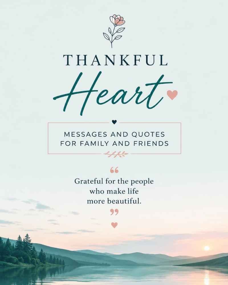 Thankful Heart Messages and Quotes for Family and Friends
