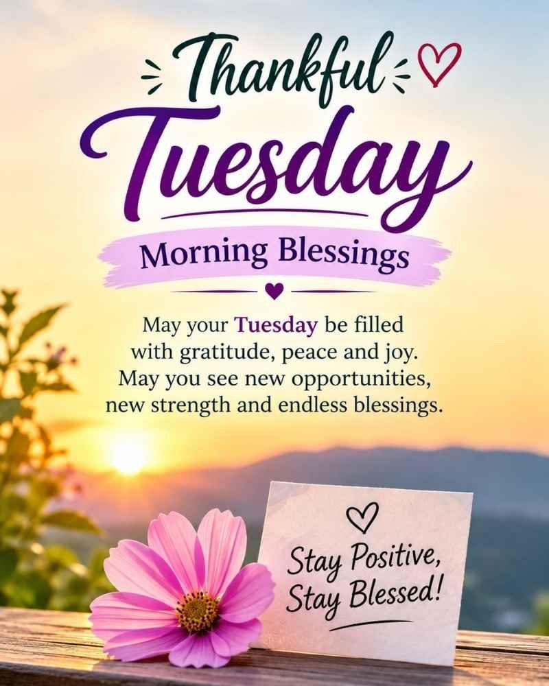 Thankful Tuesday Morning Blessings
