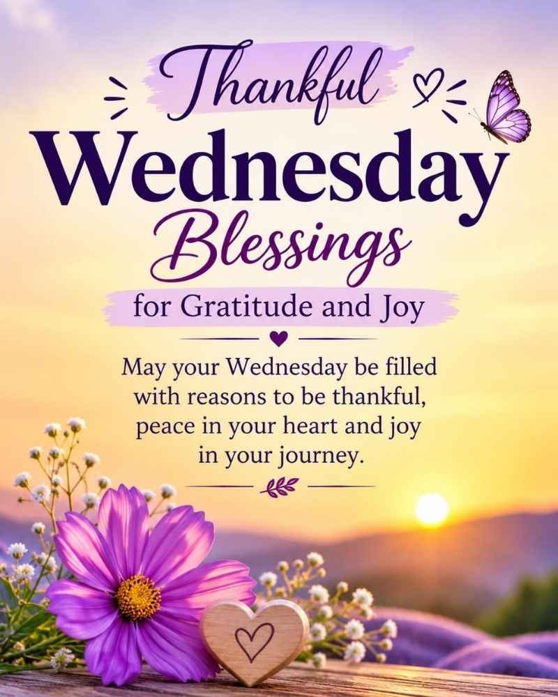 Thankful Wednesday Blessings for Gratitude and Joy