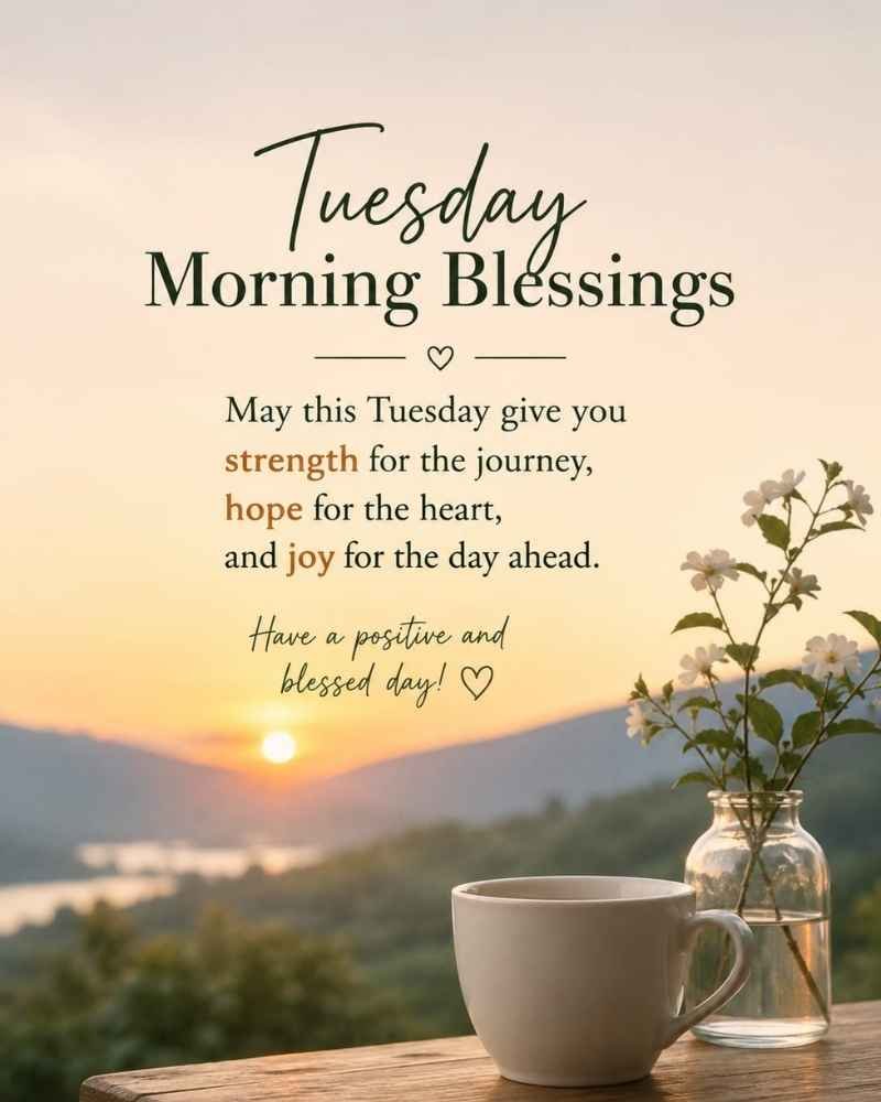 Tuesday Morning Blessings for Strength, Hope, and a Positive Day