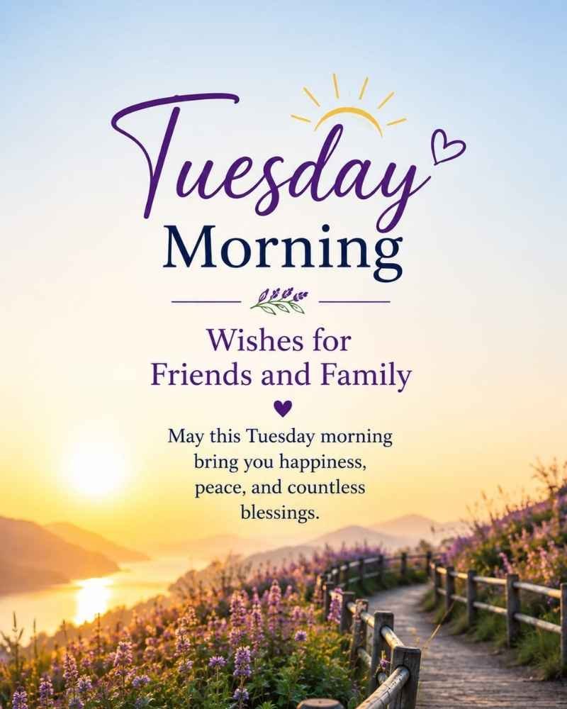 Tuesday Morning Wishes for Friends and Family