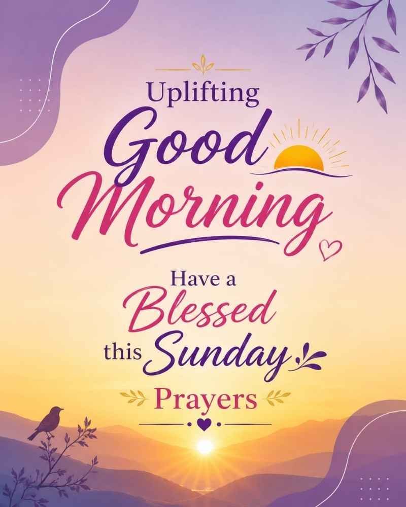 Uplifting Good Morning, Have a Blessed Sunday Prayers