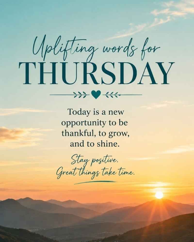 Uplifting Words for Thursday