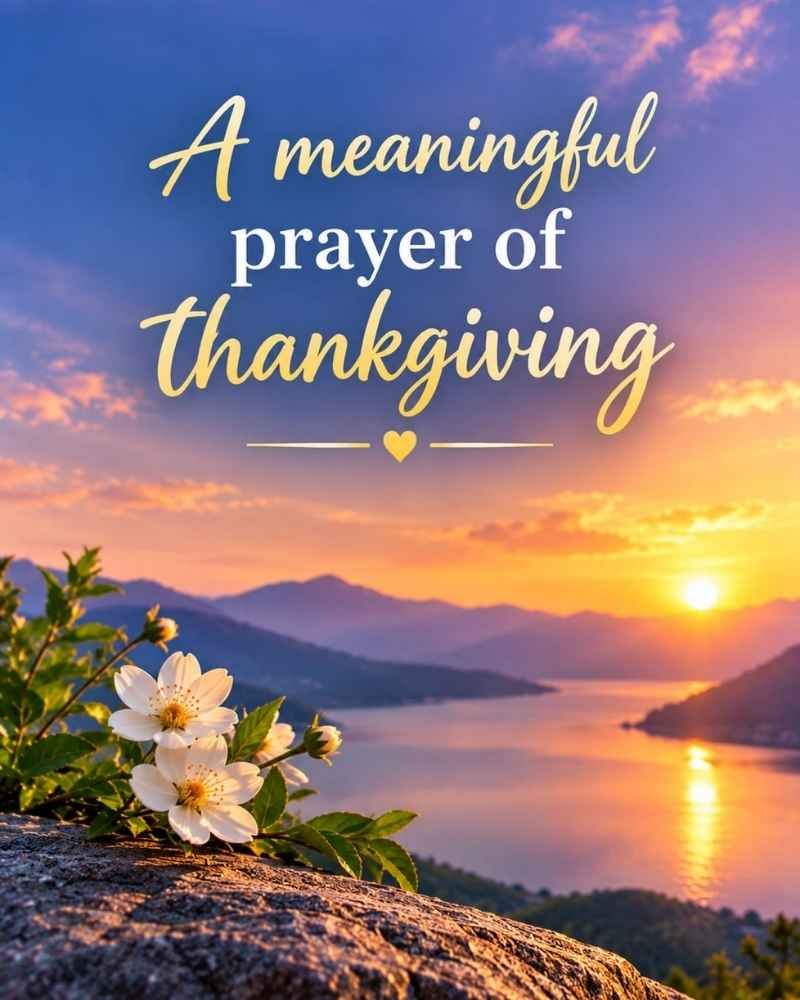 A Meaningful Prayer of Thanksgiving