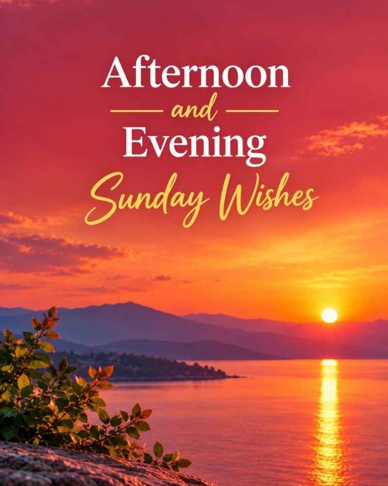 Afternoon and Evening Sunday Wishes