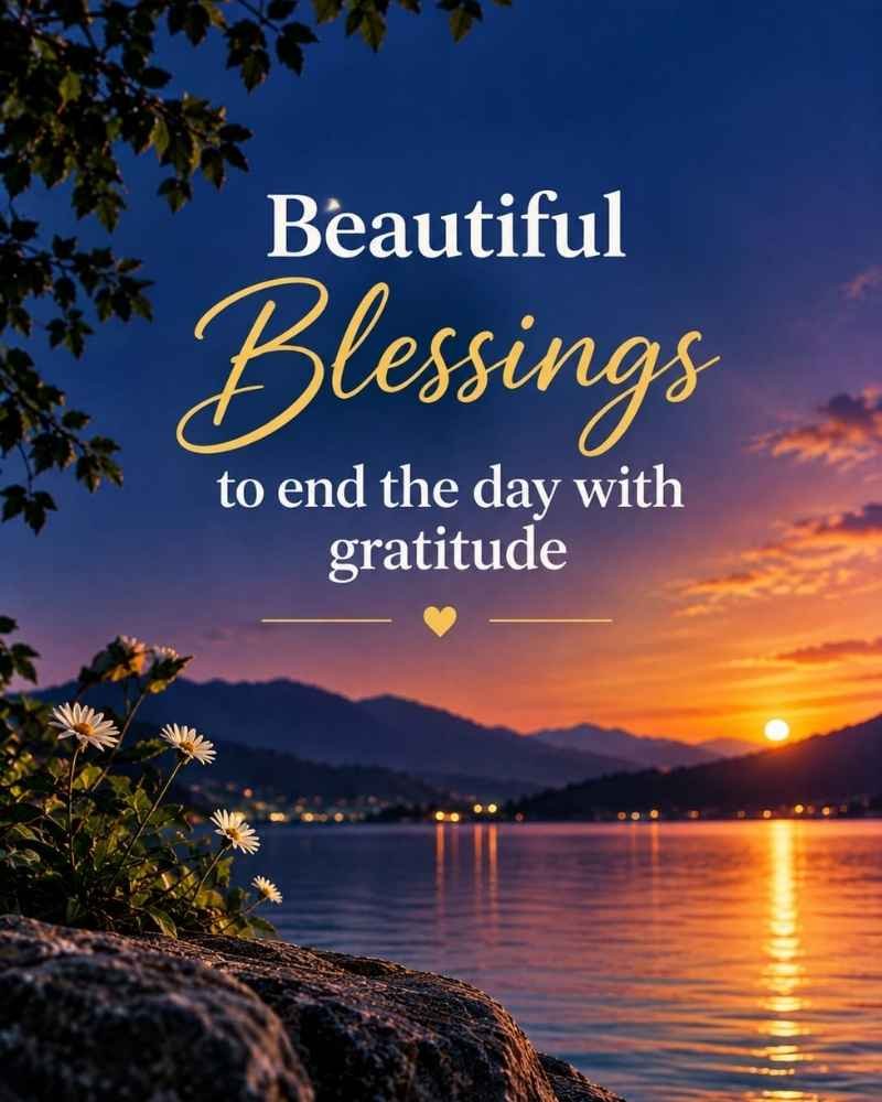 Beautiful Blessings to End the Day With Gratitude