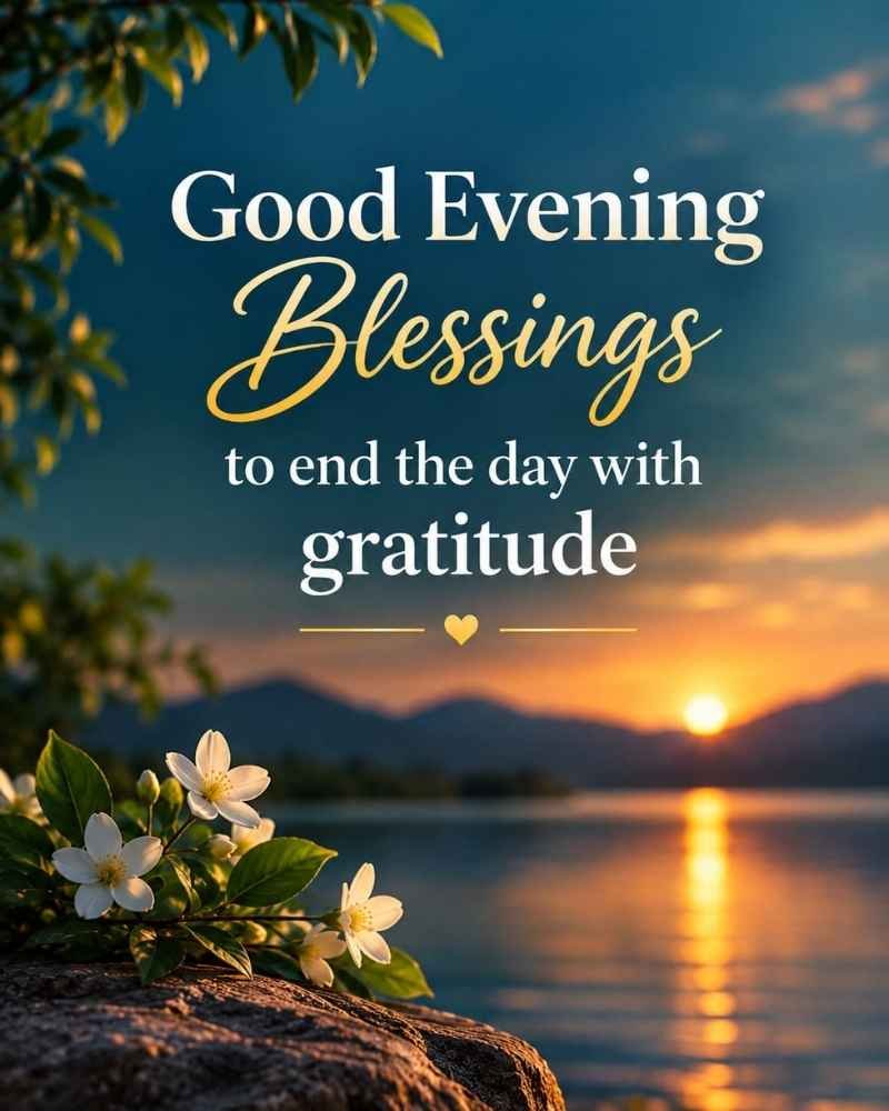 Good Evening Blessing to End the Day With Gratitude