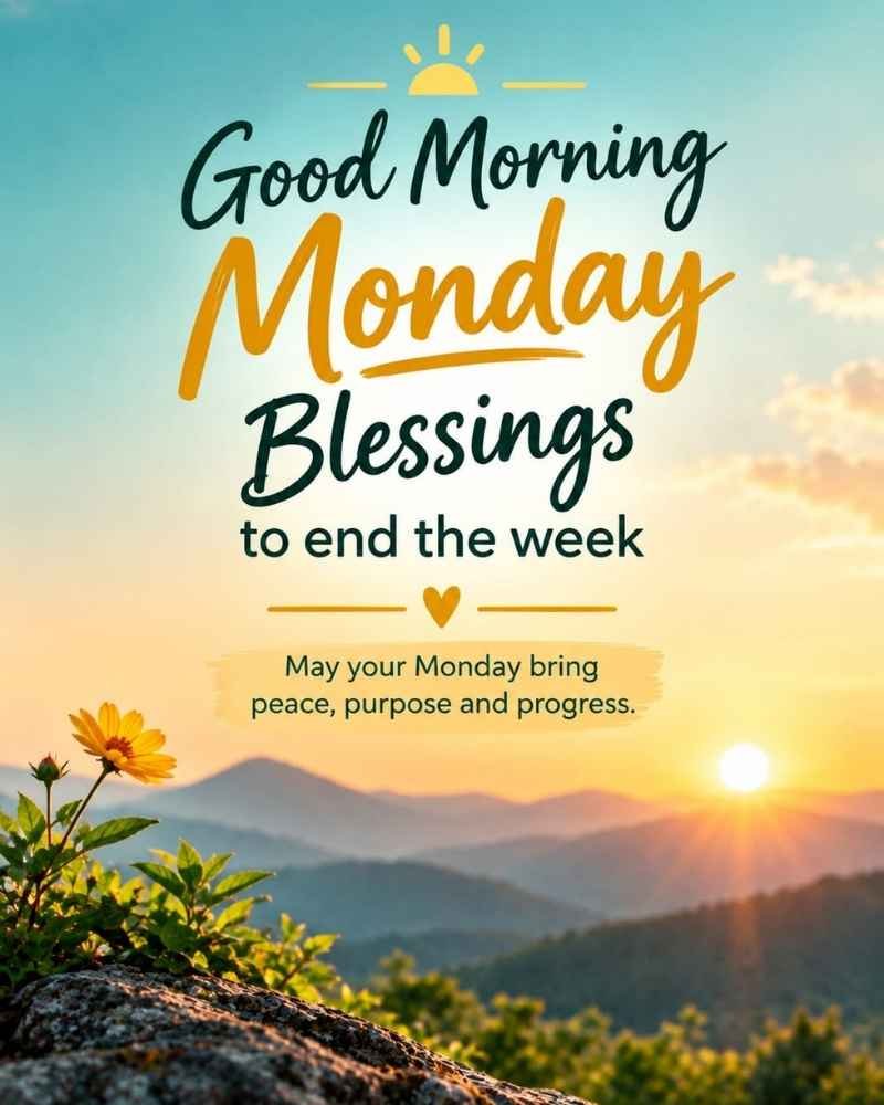 Good Morning Monday Blessings to End the Week Strong