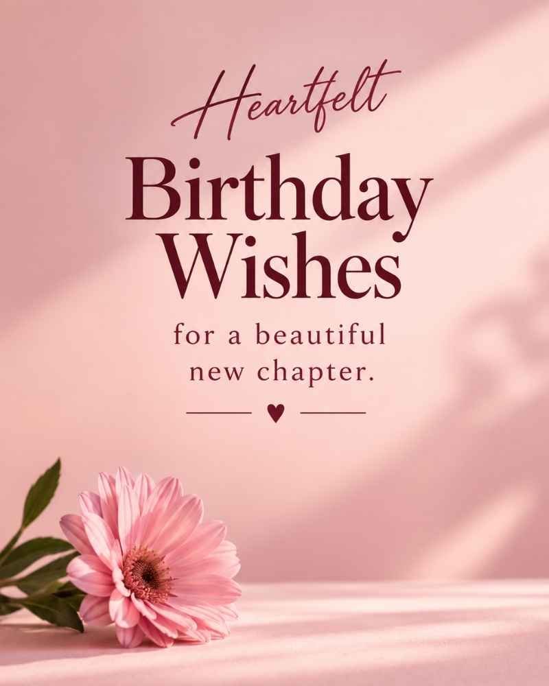 Heartfelt Birthday Wishes for a Beautiful New Chapter