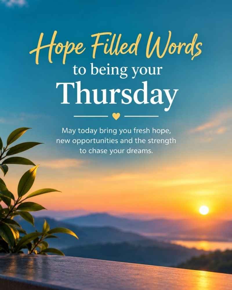 Hope-Filled Words to Begin Your Thursday