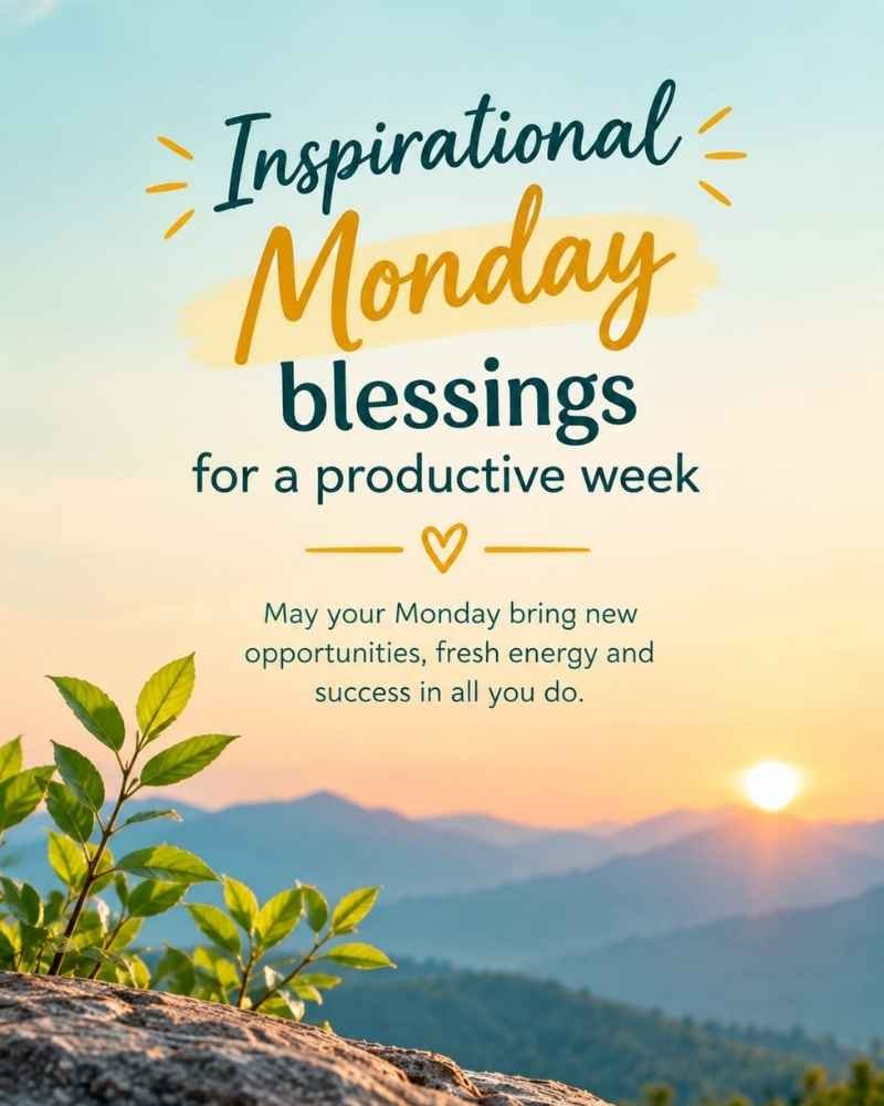 Inspirational Monday Blessings for a Productive Week