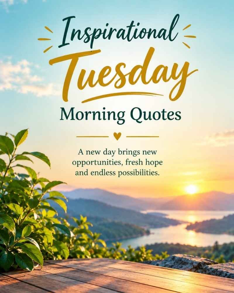 Inspirational Tuesday Morning Quotes