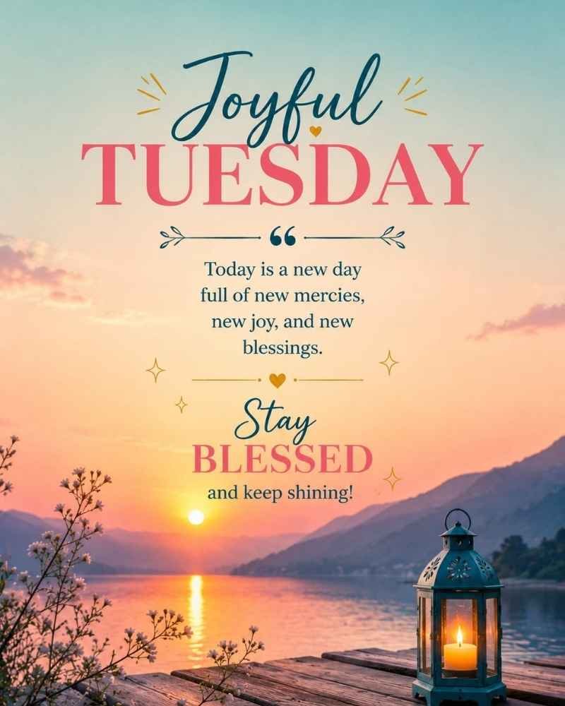 Joyful Tuesday Quotes and Blessed Images