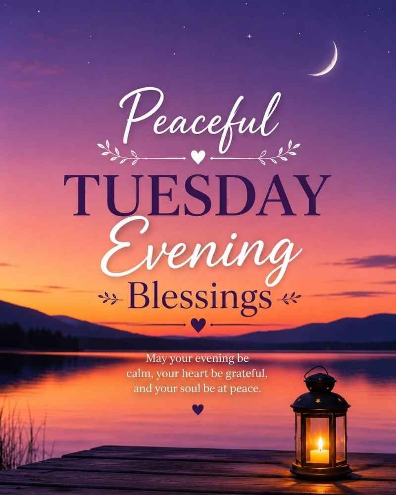 Peaceful Tuesday Evening Blessings