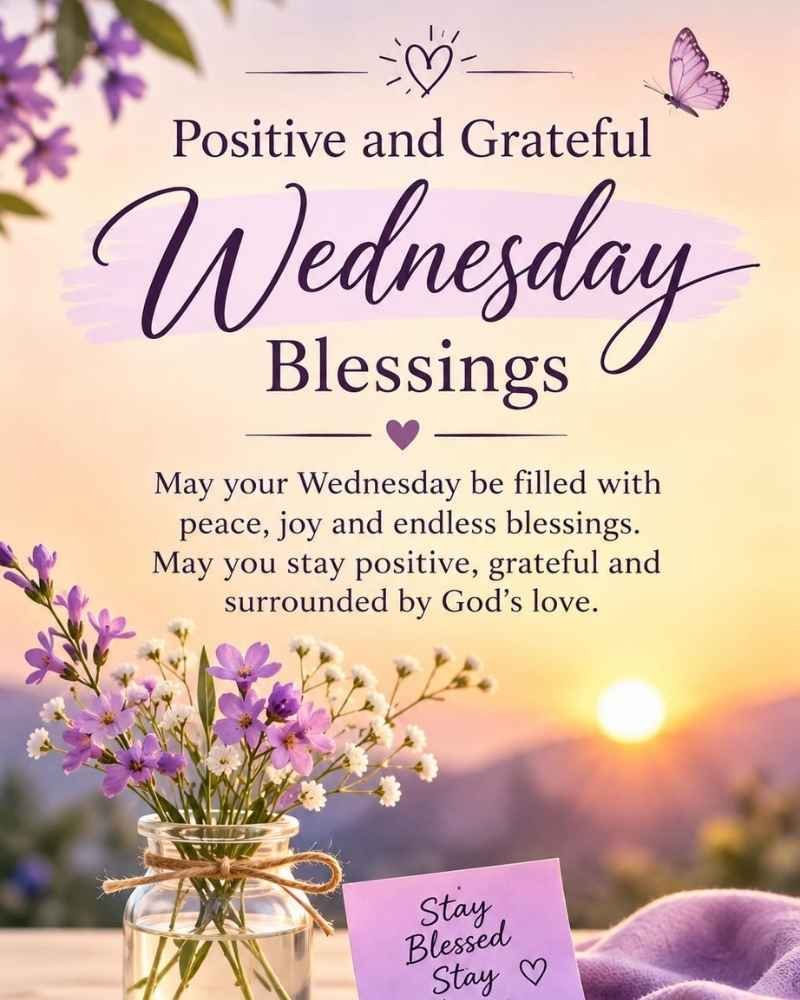 Positive and grateful Wednesday Blessings