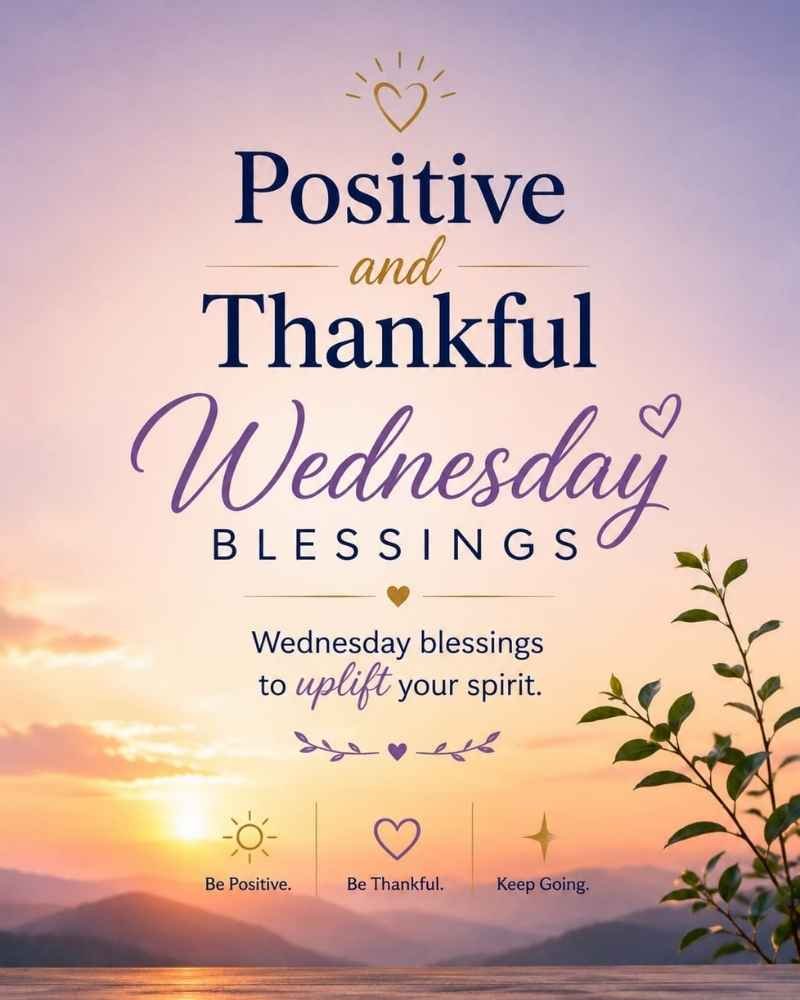 Positive and Thankful Wednesday Blessings to Uplift Your Spirit