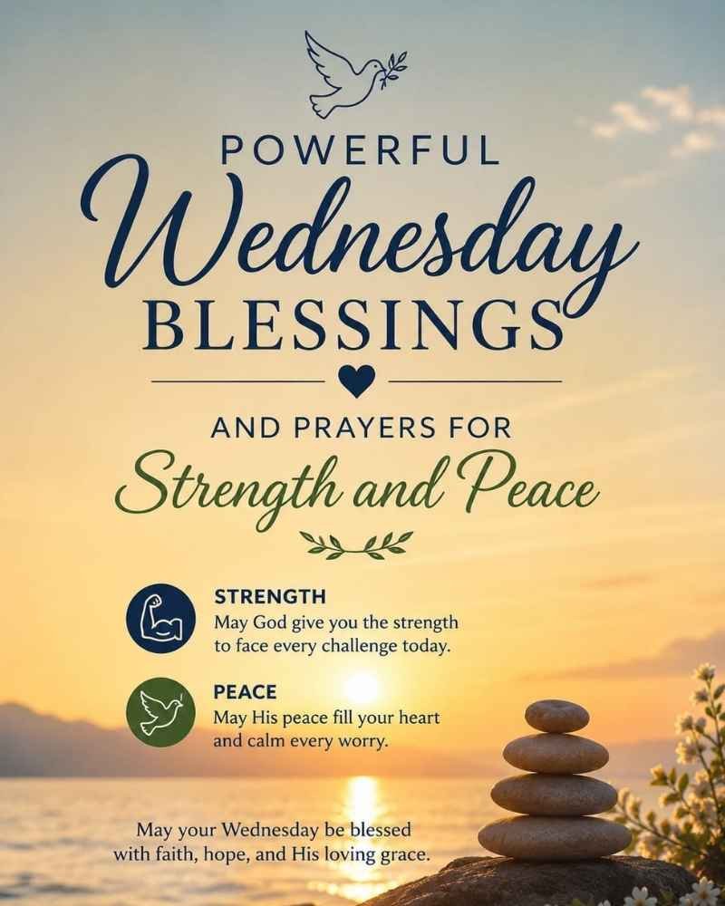 Powerful Wednesday Blessings and Prayers for Strength and Peace
