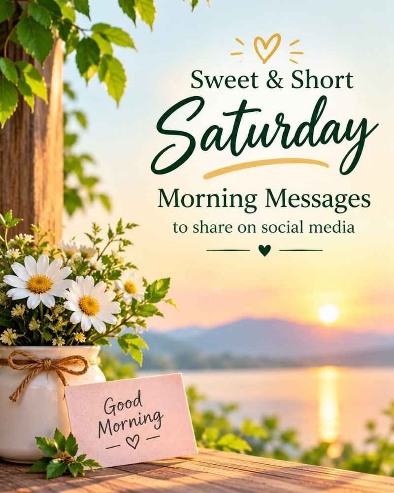 Sweet and Short Saturday Morning Messages to Share on Social Media
