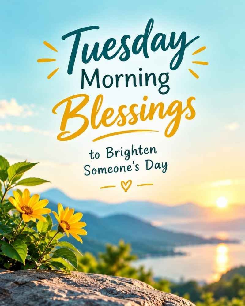Tuesday Morning Blessings to Brighten Someone's Day