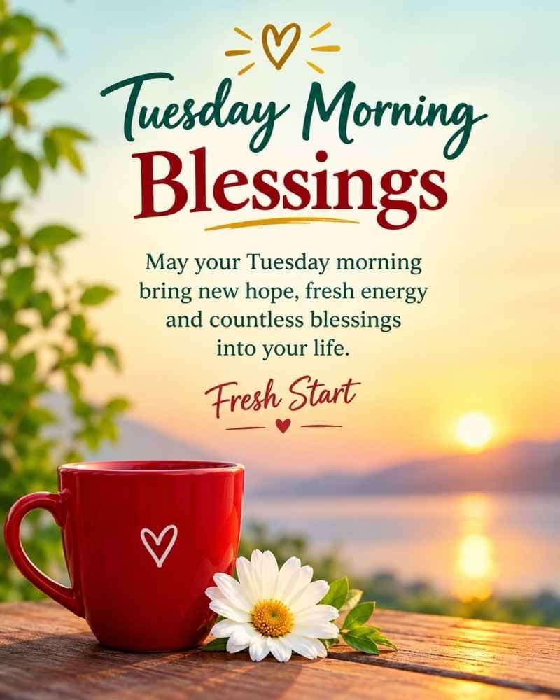 Tuesday Morning Blessings to Welcome a Fresh Start
