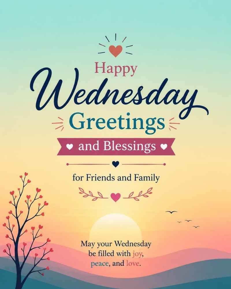 Wednesday Greetings and Blessings for Friends and Family
