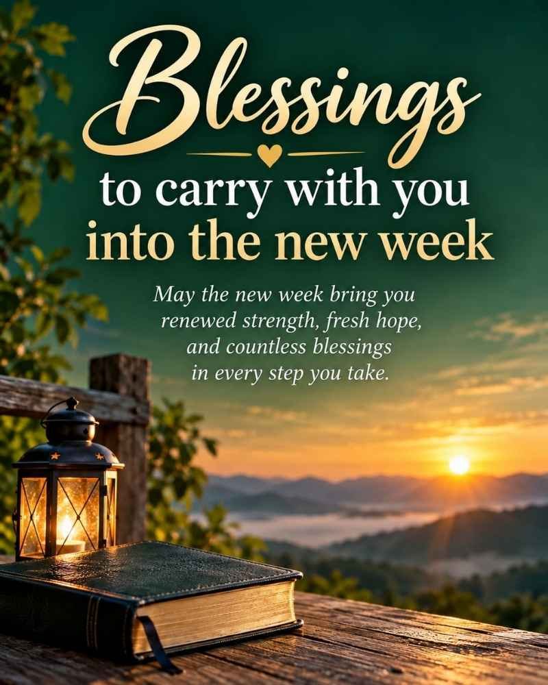 Blessings to Carry With You Into the New Week