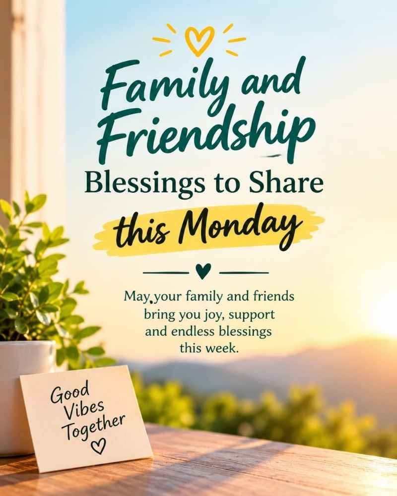 Family and Friendship Blessings to Share This Monday