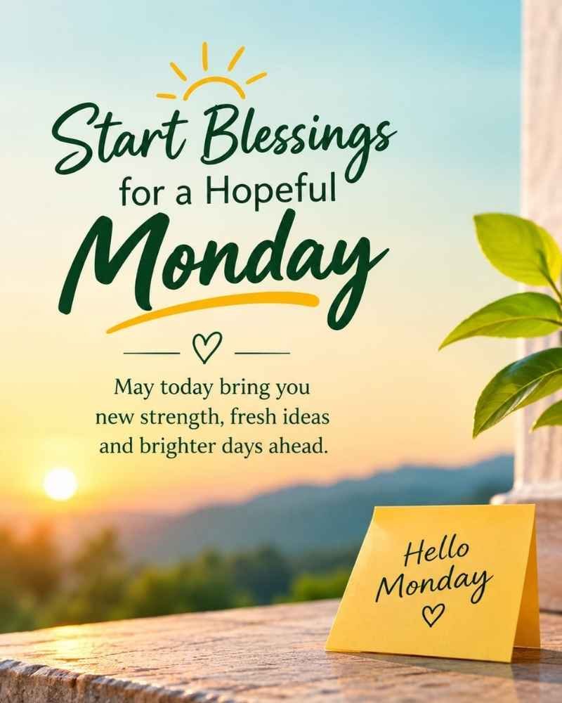 Fresh Start Blessings for a Hopeful Monday