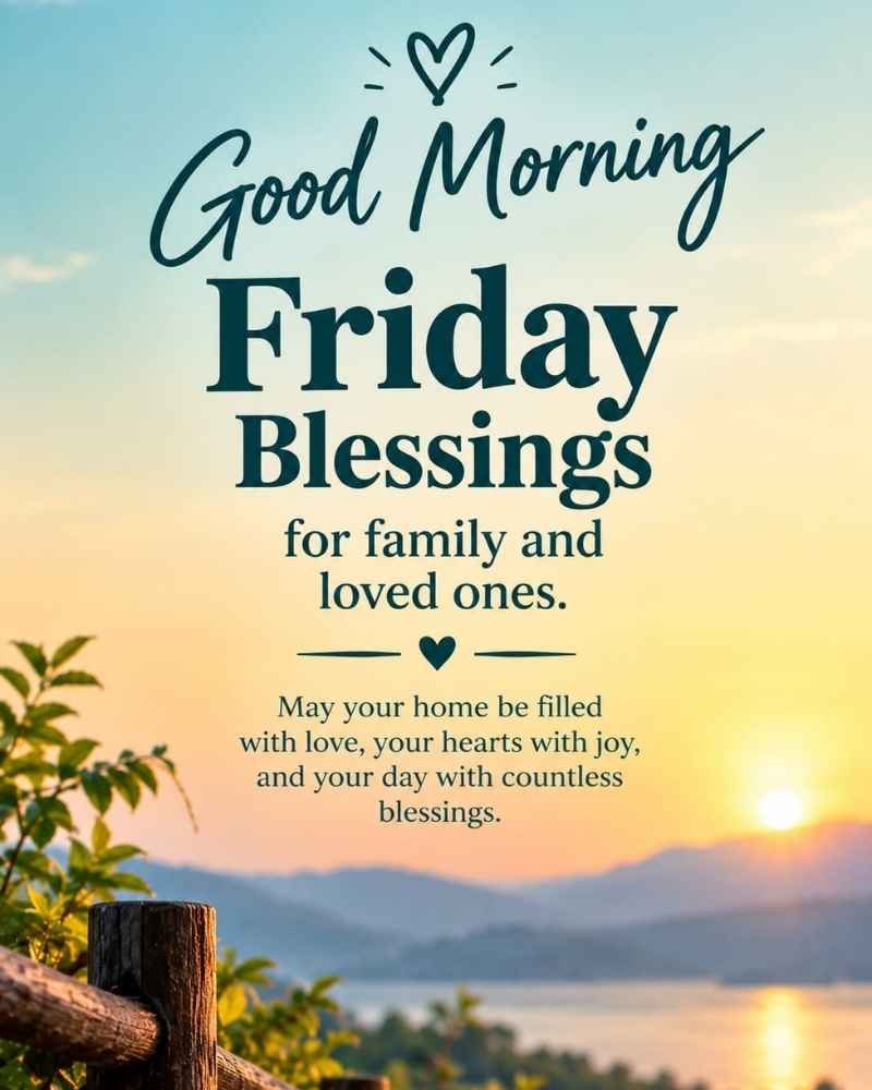 Good Morning Friday Blessings for Family and Loved Ones