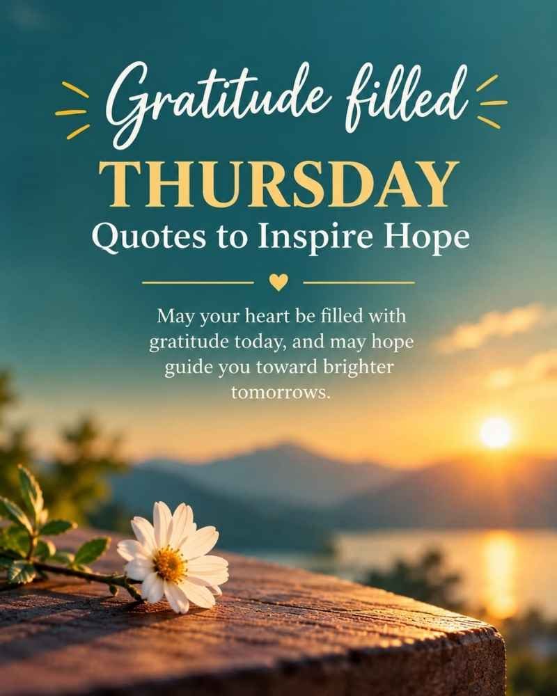Gratitude-Filled Thursday Quotes to Inspire Hope