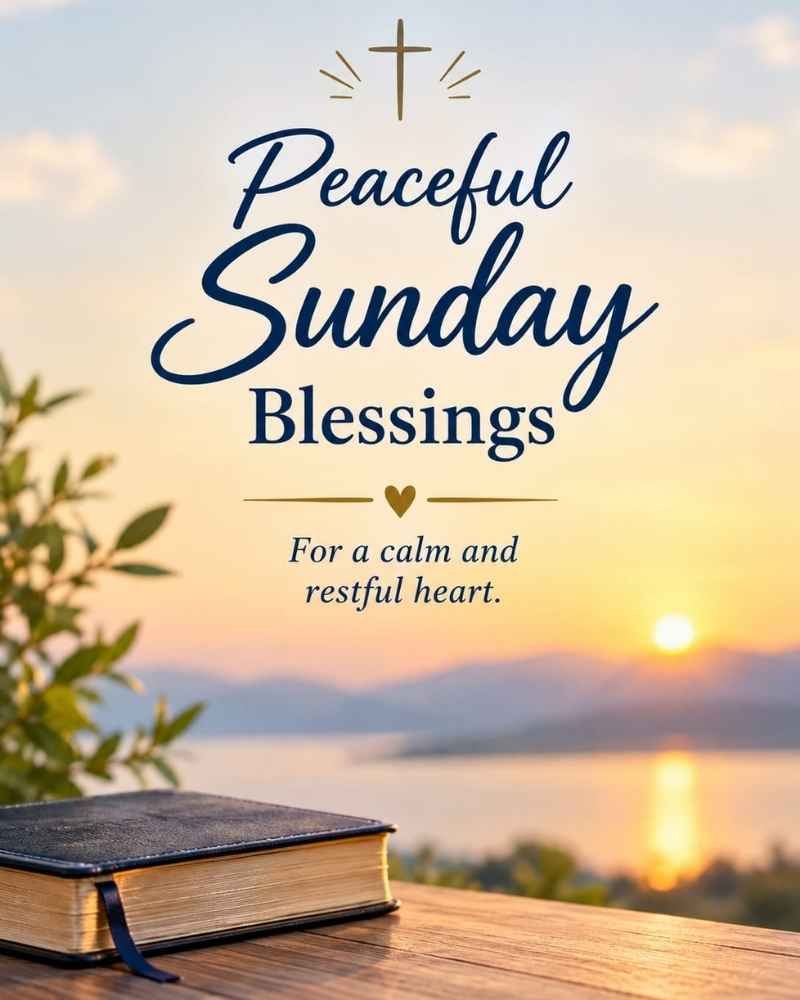 Peaceful Sunday Blessings for a Calm and Restful Heart