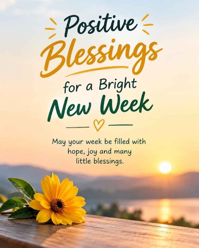 Positive Blessings for a Bright New Week